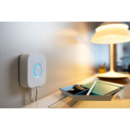 Σετ 2x ρυθμιζόμενοι LED λαμπτήρες Philips Hue WHITE AMBIANCE GU10/4,2W/230V 2200-6500K + Hue bridge