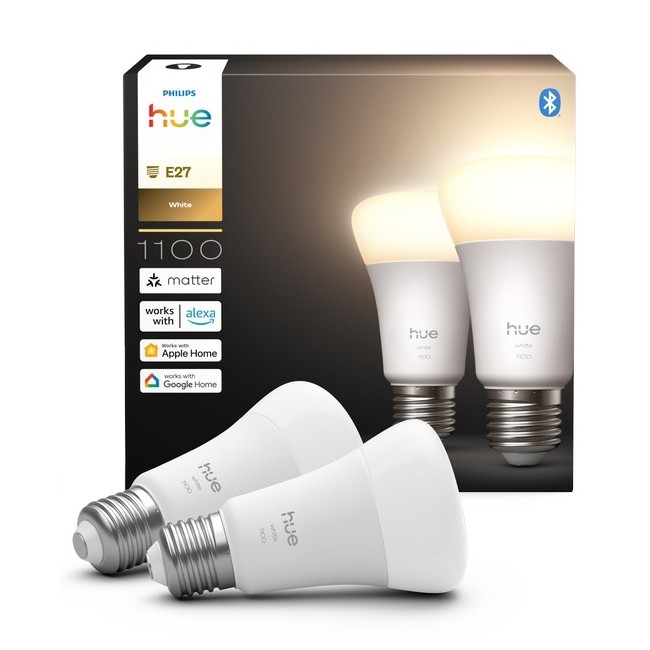 Σετ 2x Ρυθμιζόμενες LED λάμπες Philips Hue WHITE E27/9,5W/230V 2700K