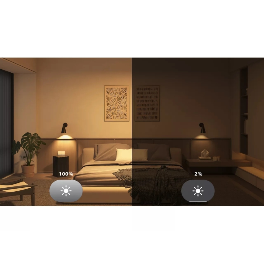 Σετ 2 τεμ. ρυθμιζόμενες LED λάμπες Philips Hue WHITE AMBIANCE E27/6W/230V 1000-20000K