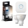 Σετ 2x ρυθμιζόμενοι LED λαμπτήρες Philips Hue WHITE AMBIANCE GU10/4,2W/230V 2200-6500K + Hue bridge