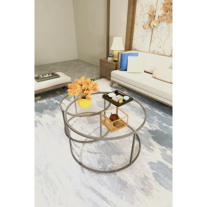 ΣΕΤ 2x Τραπεζάκι σαλονιού BELARUS μαύρο