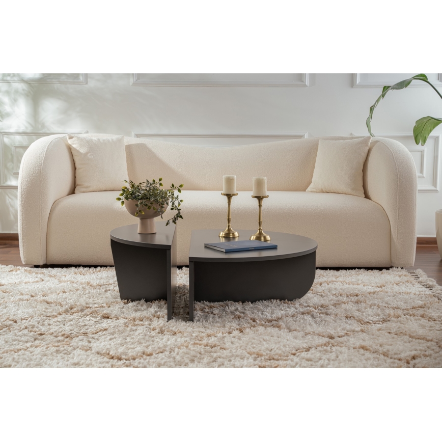 ΣΕΤ 2x Τραπεζάκι σαλονιού ORION ανθρακί