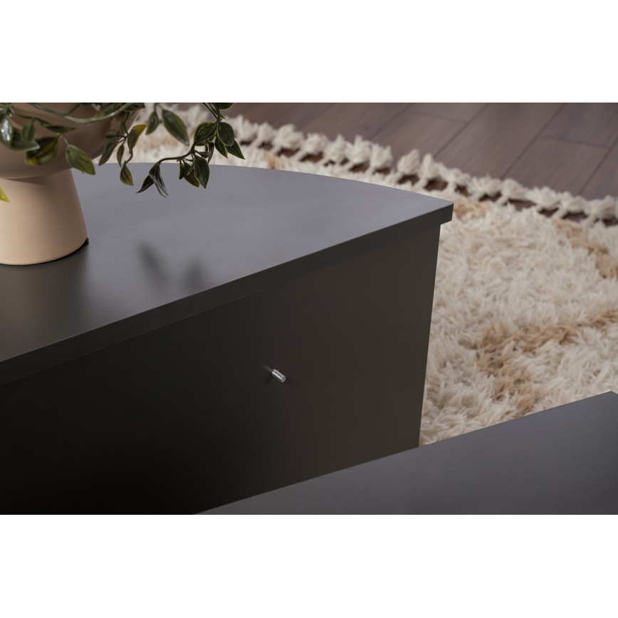 ΣΕΤ 2x Τραπεζάκι σαλονιού ORION ανθρακί