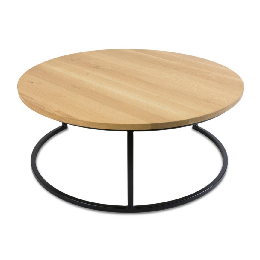 ΣΕΤ 2x Τραπεζάκια σαλονιού OAKLOFT 38x90 cm μαύρο/βελανιδιά