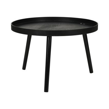 Σετ 2x τραπεζάκια σαλονιού VERDE, διάμ. 60/38 cm, μαύρα