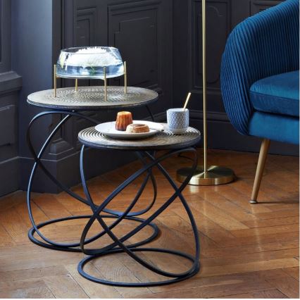 ΣΕΤ 2x Βοηθητικό τραπεζάκι ETNIK