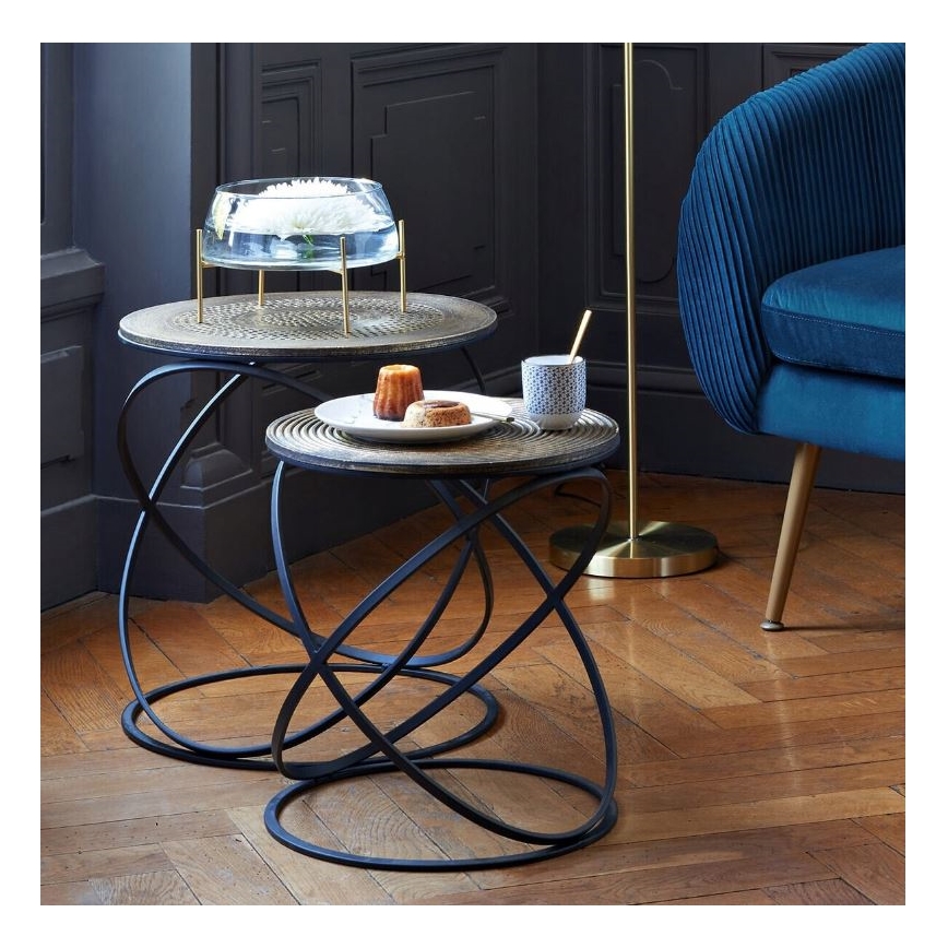 ΣΕΤ 2x Βοηθητικό τραπεζάκι ETNIK