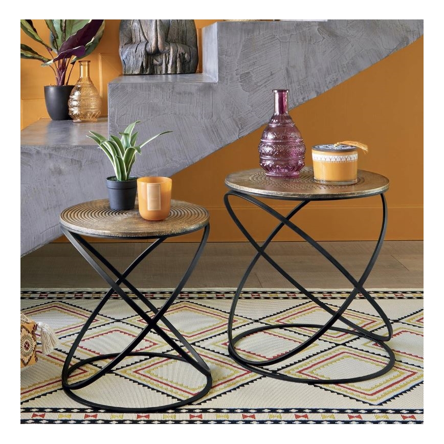 ΣΕΤ 2x Βοηθητικό τραπεζάκι ETNIK