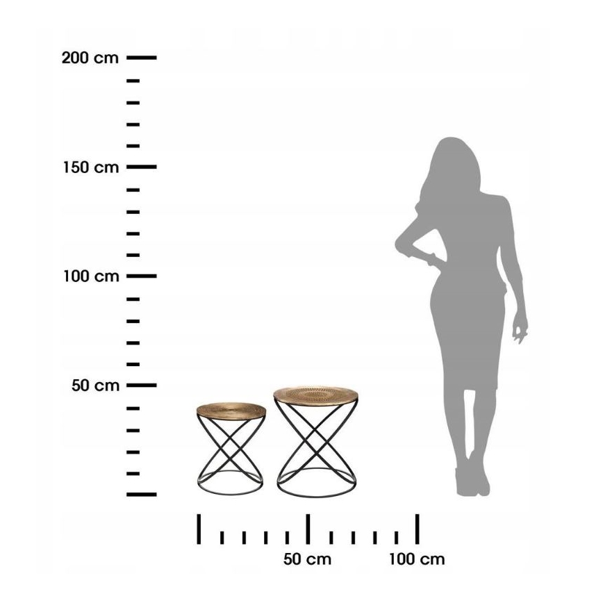 ΣΕΤ 2x Βοηθητικό τραπεζάκι ETNIK