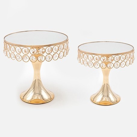 ΣΕΤ 2x Διακοσμητικός δίσκος διάμετρος 20/25 cm χρυσό