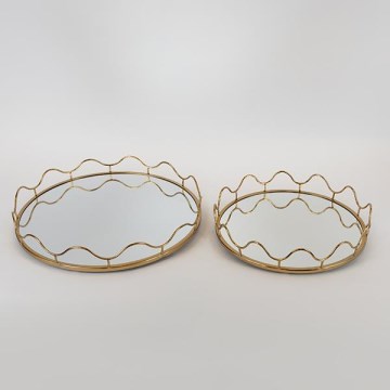 ΣΕΤ 2x Διακοσμητικός δίσκος διάμετρος 39/30,5 cm