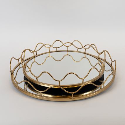 ΣΕΤ 2x Διακοσμητικός δίσκος διάμετρος 39/30,5 cm