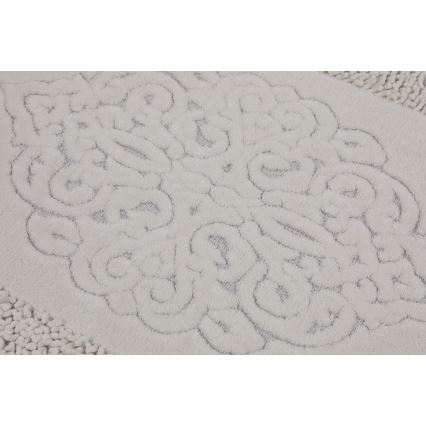 ΣΕΤ 2x Χαλάκι Μπάνιου PIANTE 60/100 εκ. λευκό