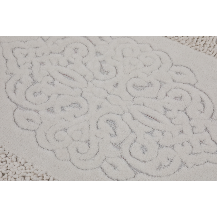 ΣΕΤ 2x Χαλάκι Μπάνιου PIANTE 60/100 εκ. λευκό