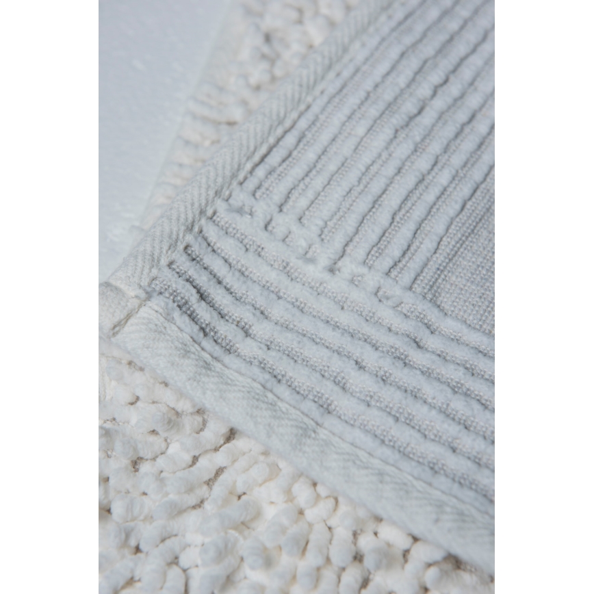 ΣΕΤ 2x Χαλάκι Μπάνιου STONE 60/100 εκ. λευκό