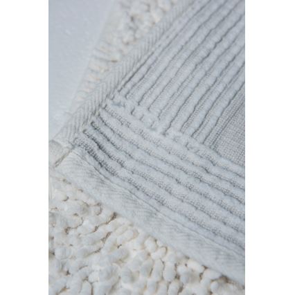 ΣΕΤ 2x Χαλάκι Μπάνιου STONE 60/100 εκ. λευκό