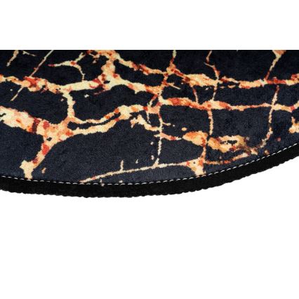 ΣΕΤ 2x Χαλάκι Μπάνιου GOLDES 60/100 εκ. μαύρο/χρυσό