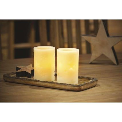 ΣΕΤ 2x Χριστουγεννιάτικη διακόσμηση LED 2xLED/2x2AA + τηλεχειριστήριο