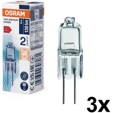 Σετ 3 λαμπτήρων φούρνου HALOSTAR G4/10W/12V 2700K - Osram