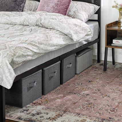 Σετ 3 κουτιά αποθήκευσης με φερμουάρ CURAN, γκρι