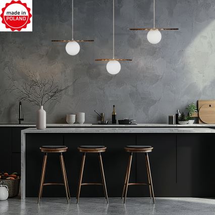 Σετ 3 τεμ. Κρεμαστό φωτιστικό με καλώδιο SUNPLISS 1xG9/10W/230V χρυσό/κρεμ