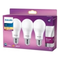 Σετ 3 τεμ. LED λαμπτήρων Philips A60 E27/13W/230V 2700K