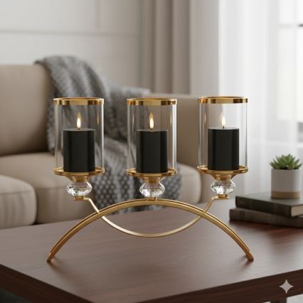 Σετ 3 τεμ. LED κεριών BRILLO LED/2xAA, μαύρα + τηλεχειριστήριο