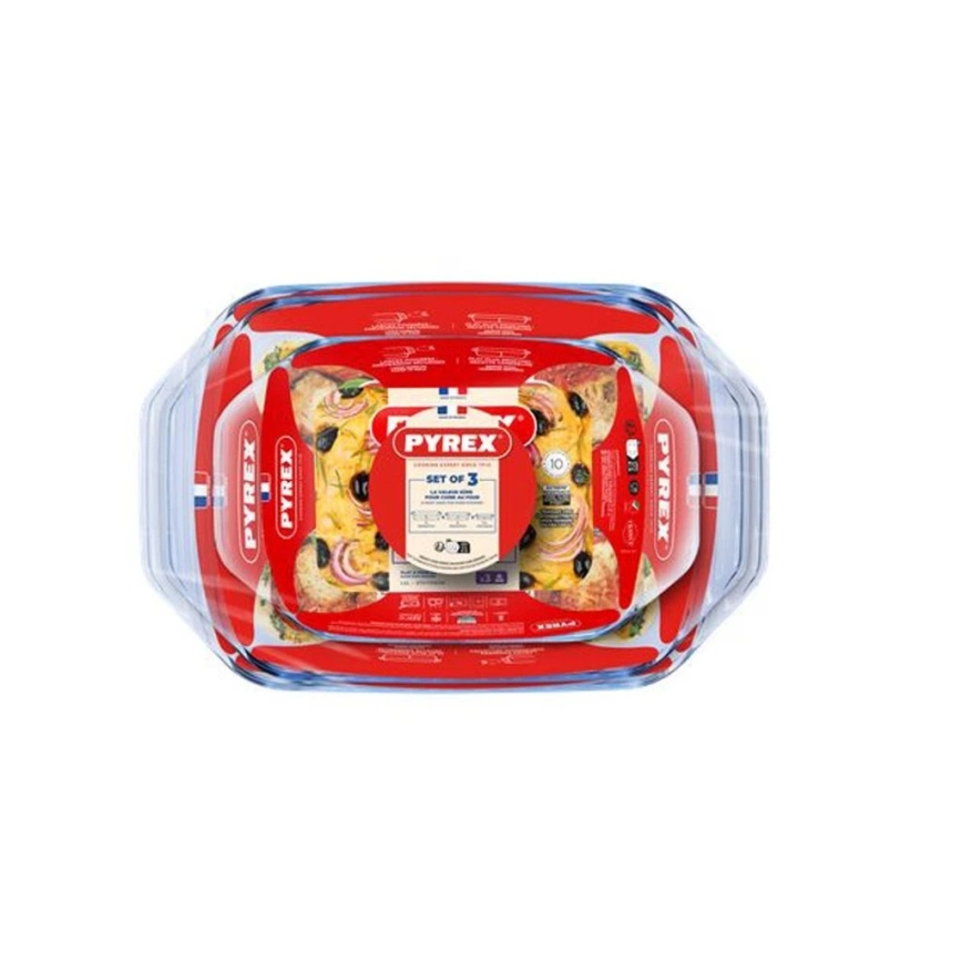 Σετ 3 τεμαχίων PYREX — ταψιά χωρητικότητας 1,4/3/4 l