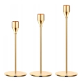 Σετ 3 χρυσά κηροπήγια