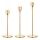 Σετ 3 χρυσά κηροπήγια