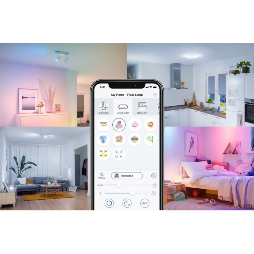 ΣΕΤ 3x Λάμπα LED RGBW Dimmable PAR16 GU10/4,7W/230V 2200-6500K Wi-Fi - WiZ