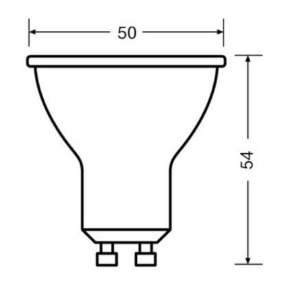 ΣΕΤ 3x Λαμπτήρας LED PAR16 GU10/6,9W/230V 4000K - Osram