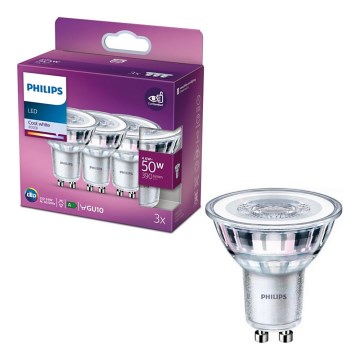 ΣΕΤ 3x Λαμπτήρας LED Philips PAR16 GU10/4,6W/230V 4000K