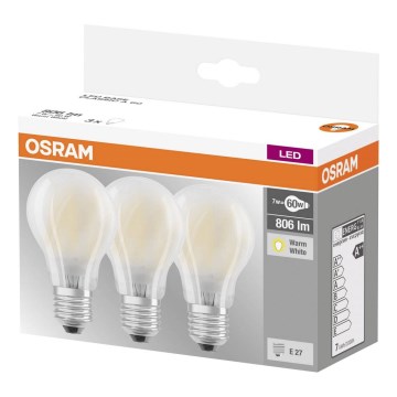 ΣΕΤ 3x Λαμπτήρας LED VINTAGE E27/7W/230V 2700K - Osram