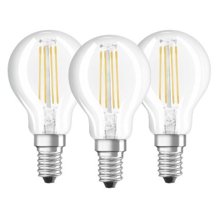 ΣΕΤ 3x Λαμπτήρας LED VINTAGE P40 E14/4W/230V 2700K - Osram
