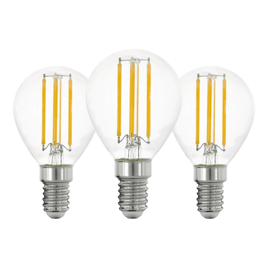 ΣΕΤ 3x Λαμπτήρας LED VINTAGE P45 E14/7W/230V 2700K - Eglo 110303