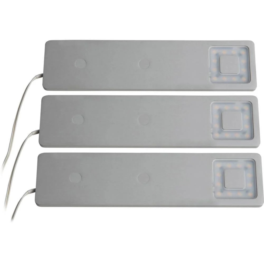 ΣΕΤ 3x Φωτιστικά LED πάγκου κουζίνας CORTINA LED/2,4W/230V+ τηλεχειριστήριο
