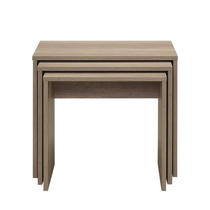 ΣΕΤ 3x Τραπεζάκι σαλονιού καφέ