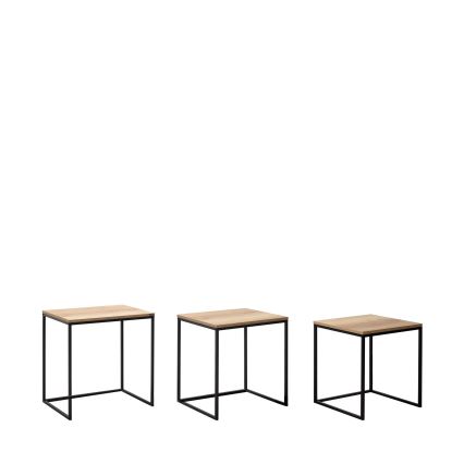 ΣΕΤ 3x Τραπεζάκι σαλονιού καφέ