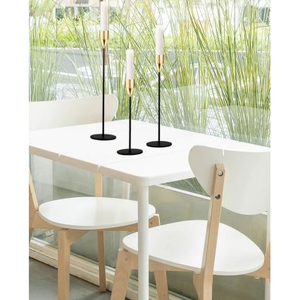 Σετ 3x κηροπήγια μαύρο/χρυσό