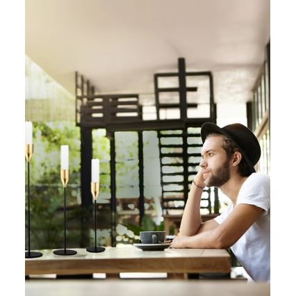 Σετ 3x κηροπήγια μαύρο/χρυσό