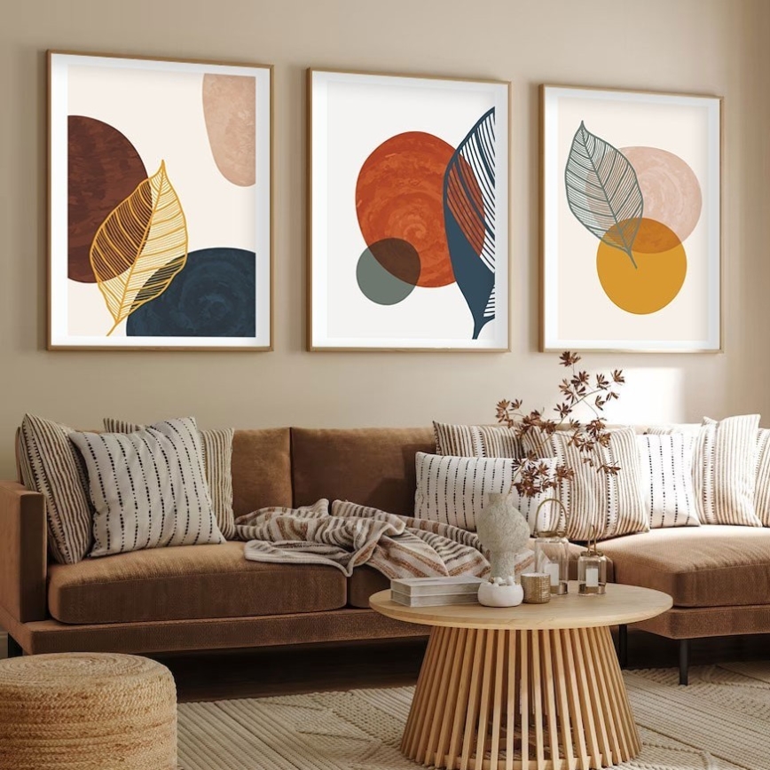 ΣΕΤ 3x Κορνίζα τοίχου 50x70 cm πολύχρωμα