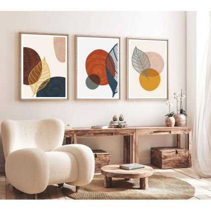 ΣΕΤ 3x Κορνίζα τοίχου 50x70 cm πολύχρωμα