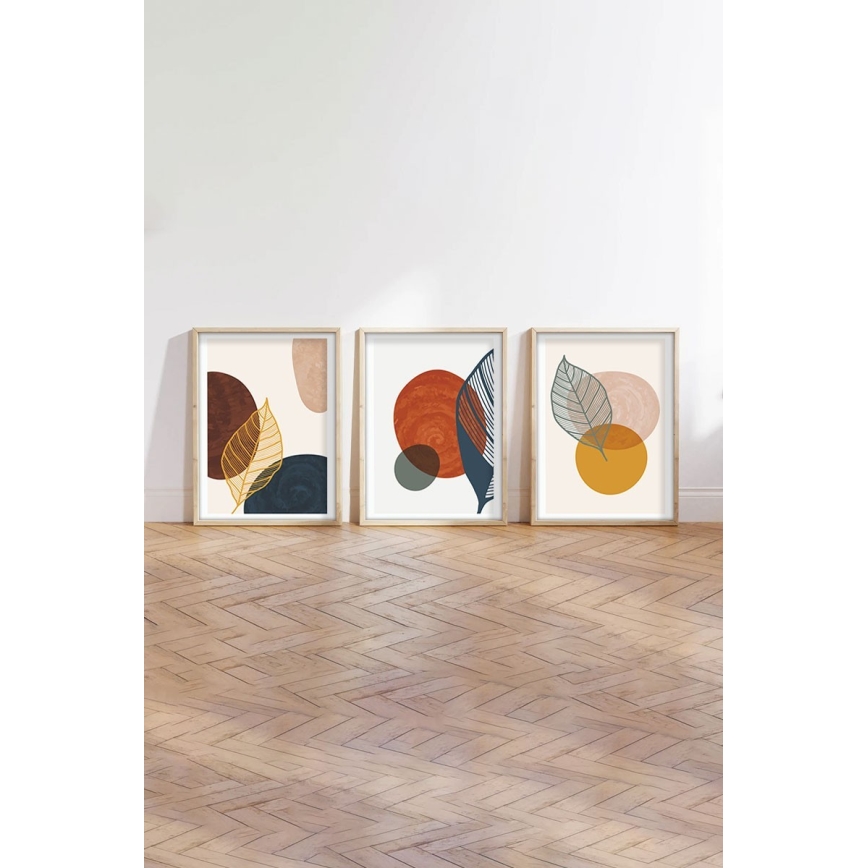 ΣΕΤ 3x Κορνίζα τοίχου 50x70 cm πολύχρωμα