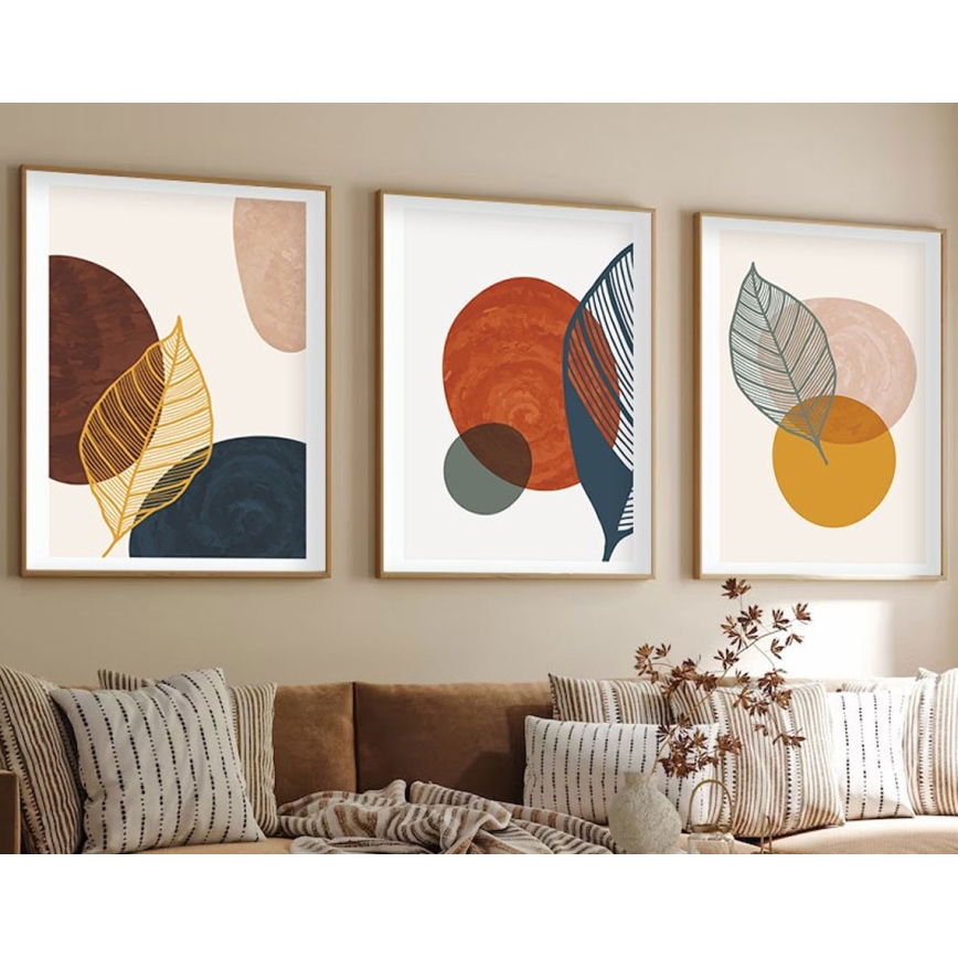 ΣΕΤ 3x Κορνίζα τοίχου 50x70 cm πολύχρωμα