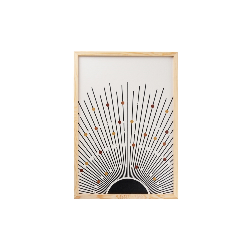 ΣΕΤ 3x Κορνίζα τοίχου 50x70 cm μπεζ/καφέ