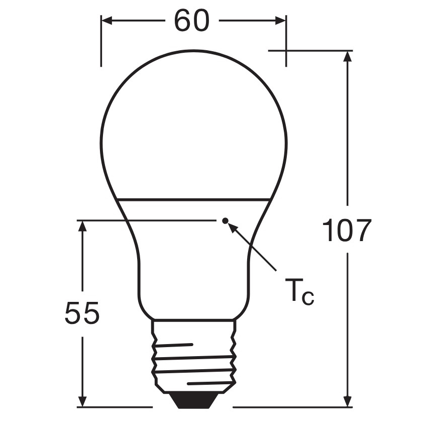 ΣΕΤ 3x LED Λάμπα A60 E27/8,5W/230V 6500K - Osram
