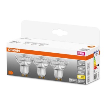 ΣΕΤ 3x LED Λάμπα PAR16 GU10/4,3W/230V 2700K - Osram