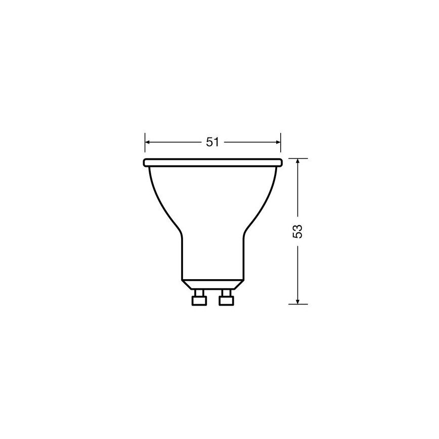 ΣΕΤ 3x LED Λάμπα PAR16 GU10/4,3W/230V 2700K - Osram