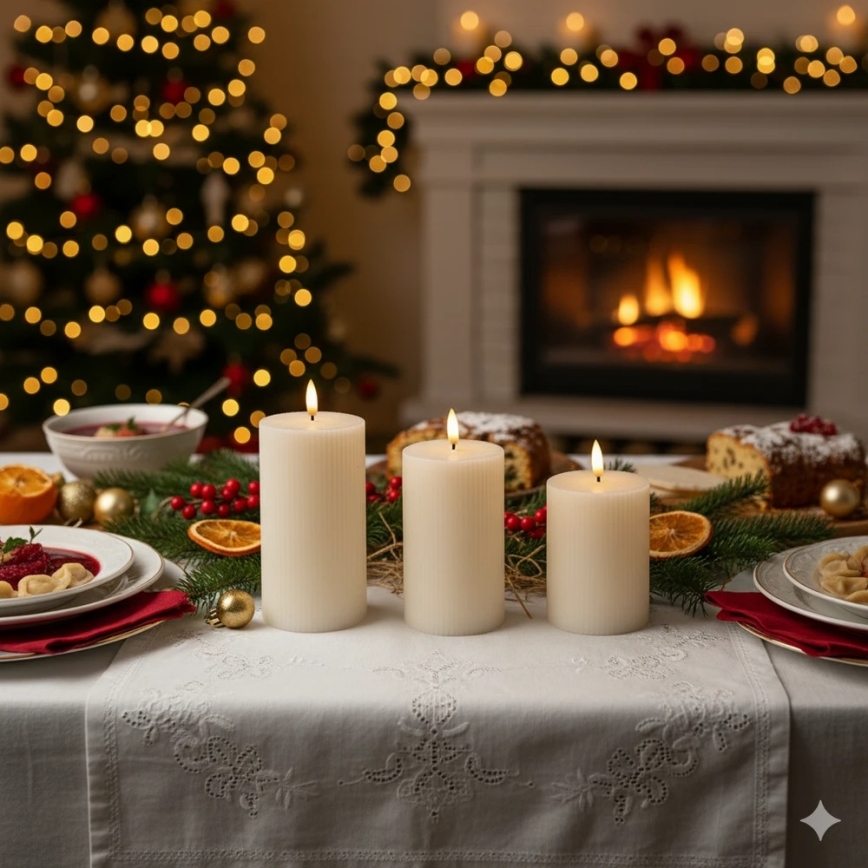 Σετ 3x LED κεριών BRILLO (LED/3xAAA) σε κρεμ απόχρωση με τηλεχειριστήριο